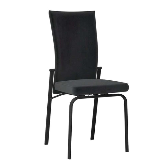 Chintaly - Molly - Contemporary Motion-back Side Chair - (Set of 2) - MOLLY-SC-BLK-BLK-FAB veiw 1
