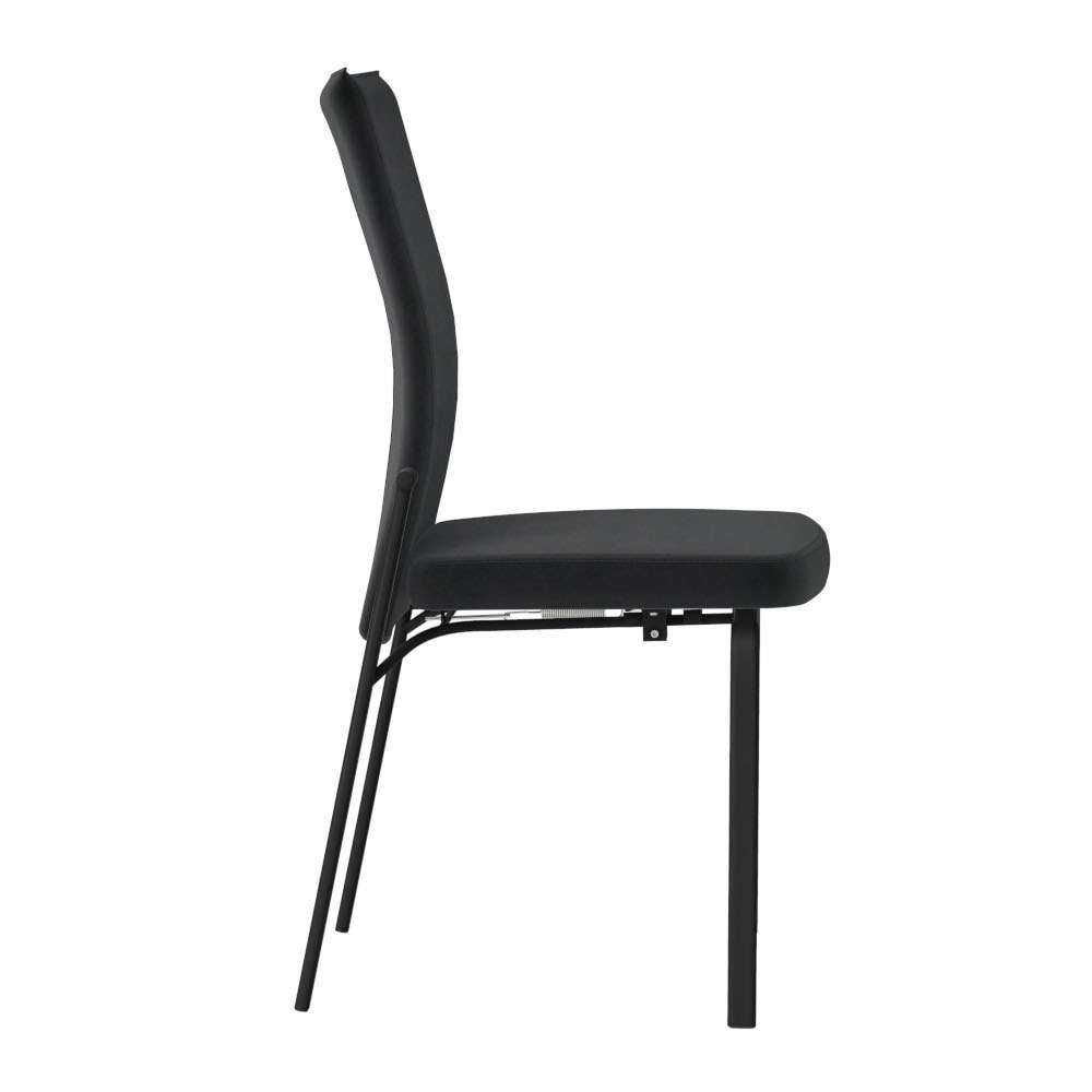Chintaly - Molly - Contemporary Motion-back Side Chair - (Set of 2) - MOLLY-SC-BLK-BLK-FAB veiw 2