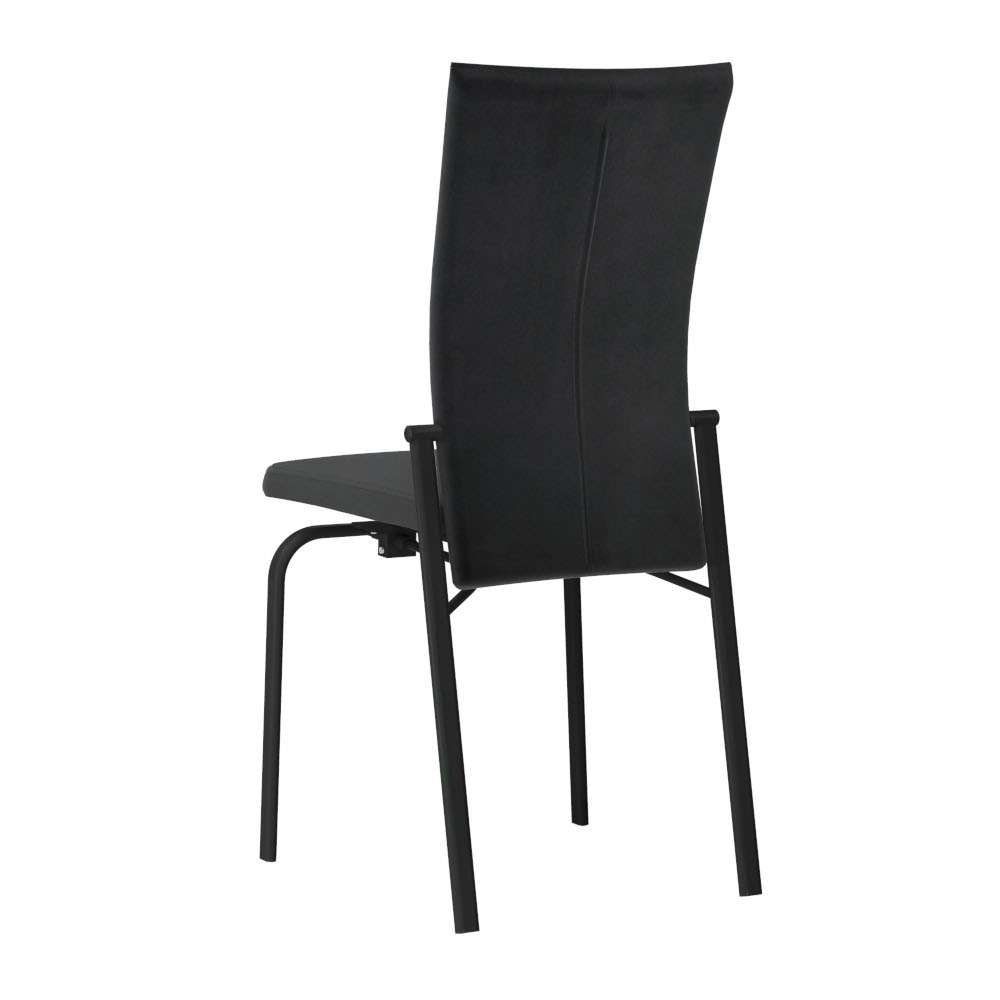 Chintaly - Molly - Contemporary Motion-back Side Chair - (Set of 2) - MOLLY-SC-BLK-BLK-FAB veiw 3