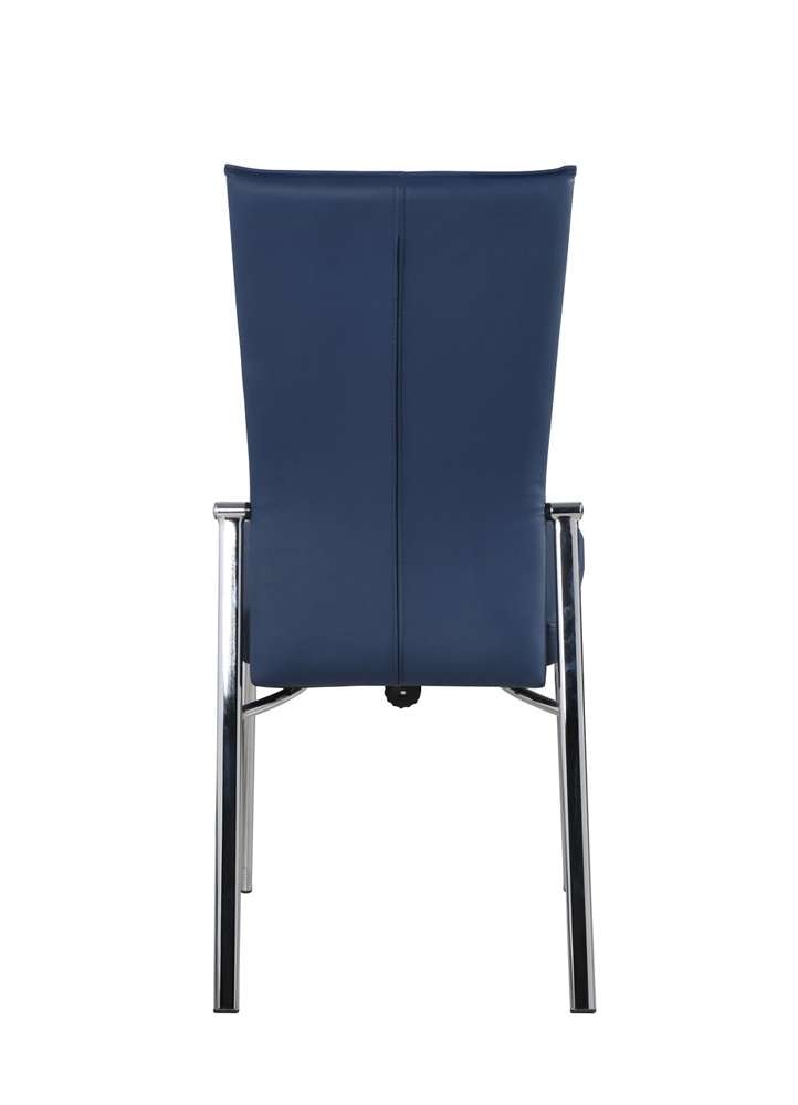 Chintaly - Molly Contemporary Motion-Back Side Chair w/ Chrome Frame (Set of 2) - MOLLY-SC-BLU veiw 3