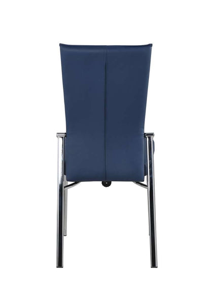 Chintaly - Molly Contemporary Motion-Back Side Chair w/ Chrome Frame (Set of 2) - MOLLY-SC-BLU veiw 3
