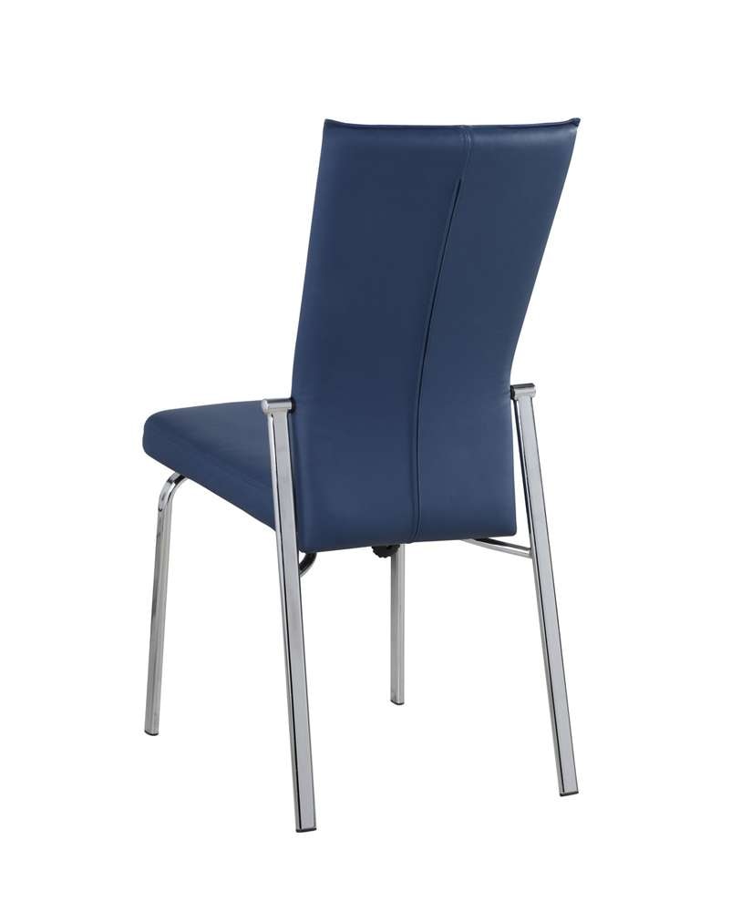 Chintaly - Molly Contemporary Motion-Back Side Chair w/ Chrome Frame (Set of 2) - MOLLY-SC-BLU veiw 4