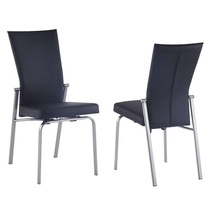 Chintaly - Molly Motion Back Side Chair in Black (Set of 2) - MOLLY-SC-BLK-BSH veiw 1