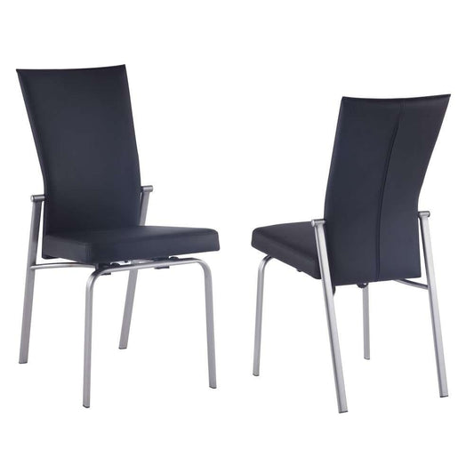 Chintaly - Molly Motion Back Side Chair in Black (Set of 2) - MOLLY-SC-BLK-BSH veiw 1