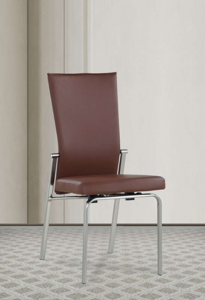 Chintaly - Molly Motion Back Side Chair in Brown (Set of 2) - MOLLY-SC-BRW-BSH veiw 1