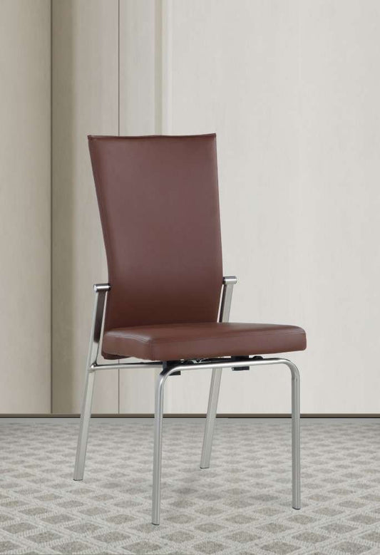 Chintaly - Molly Motion Back Side Chair in Brown (Set of 2) - MOLLY-SC-BRW-BSH veiw 1