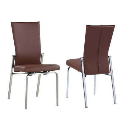 Chintaly - Molly Motion Back Side Chair in Brown (Set of 2) - MOLLY-SC-BRW-BSH veiw 2