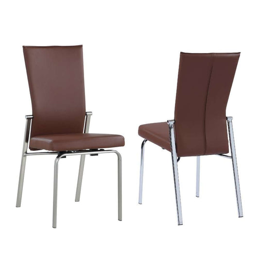 Chintaly - Molly Motion Back Side Chair in Brown (Set of 2) - MOLLY-SC-BRW-BSH veiw 2