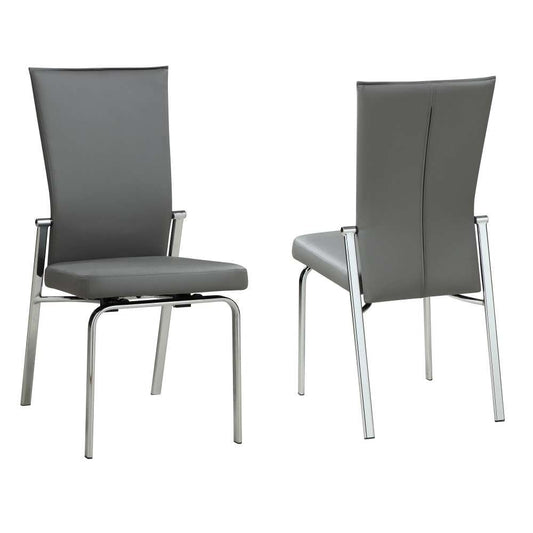 Chintaly - Motion-Back Side Chair w/ Graphite Steel Frame - (Set of 2) - MOLLY-SC-GRY veiw 1