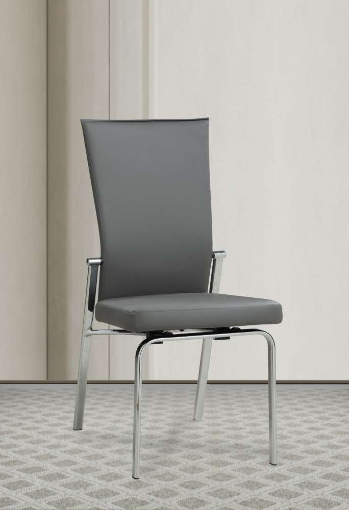 Chintaly - Motion-Back Side Chair w/ Graphite Steel Frame - (Set of 2) - MOLLY-SC-GRY veiw 2