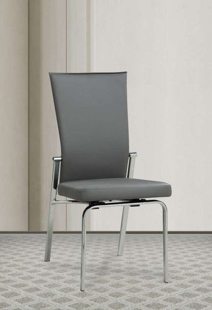 Chintaly - Motion-Back Side Chair w/ Graphite Steel Frame - (Set of 2) - MOLLY-SC-GRY veiw 2