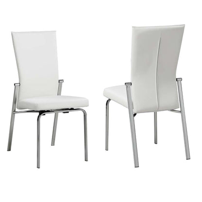 Chintaly - Molly Motion Back Side Chair in White PU (Set of 2) - MOLLY-SC-WHT veiw 1