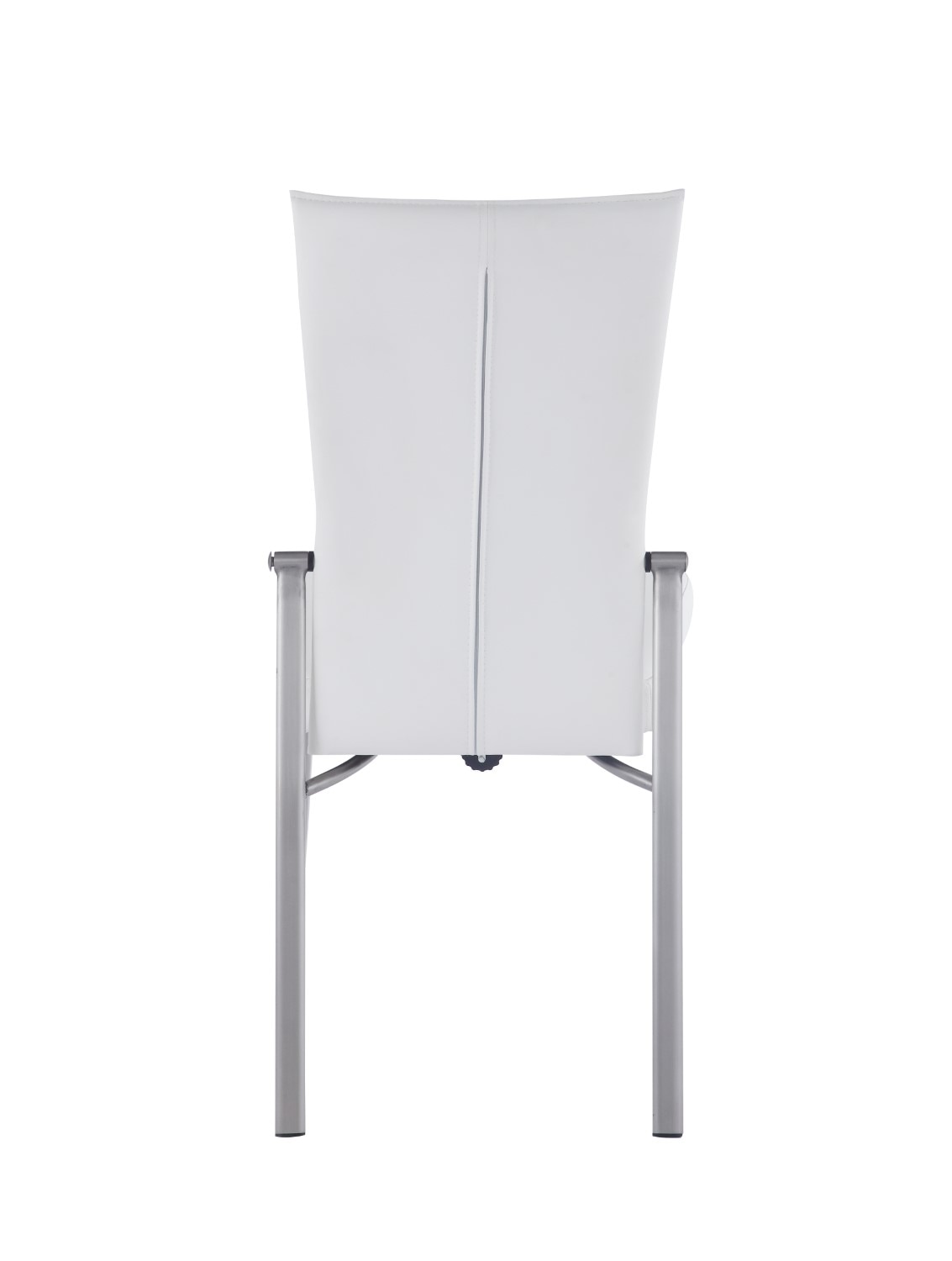 Chintaly - Molly Motion Back Side Chair with Brushed Steel in White (Set of 2) - MOLLY-SC-WHT-BSH veiw 7
