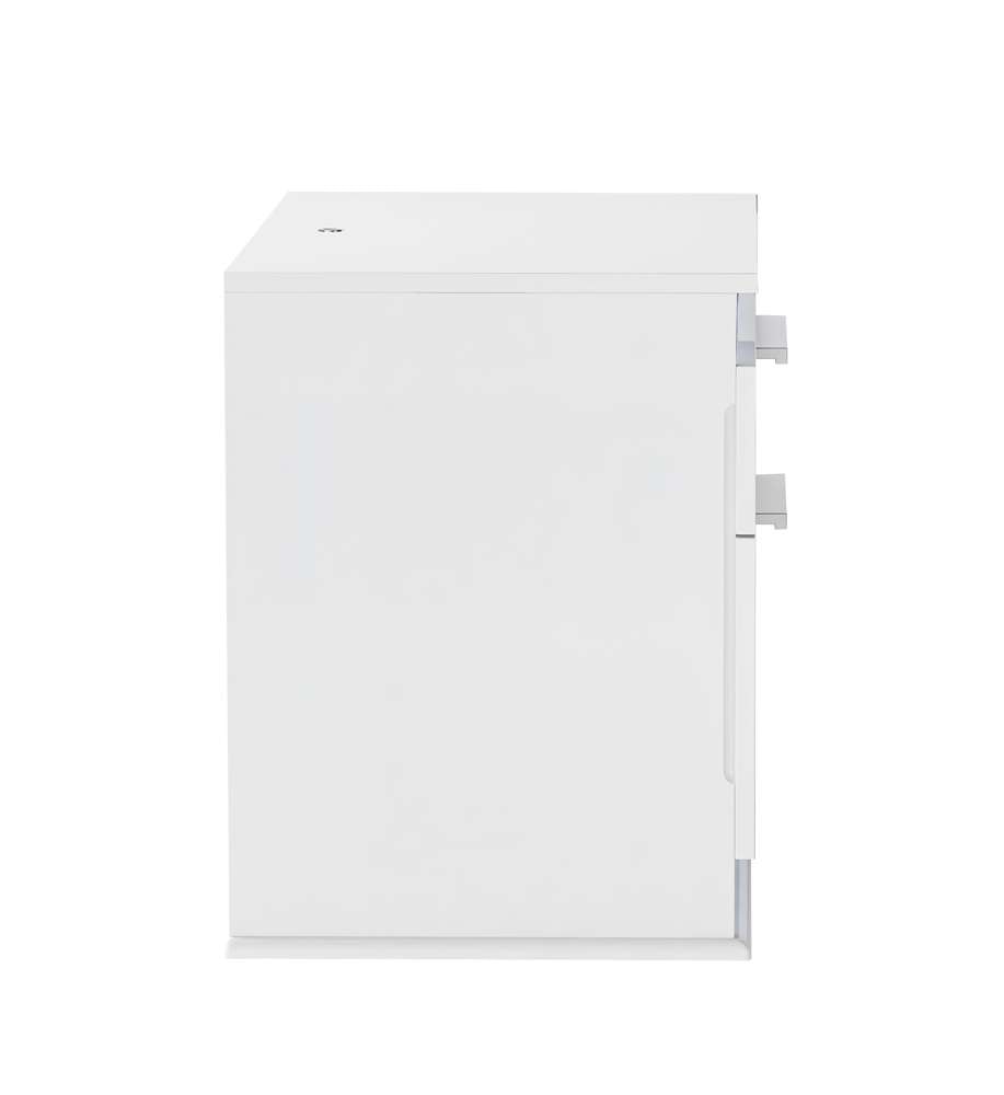Chintaly - Moscow Modern Gloss White 2-Drawer Night Stand - MOSCOW-NS veiw 3