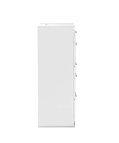 Chintaly - Moscow Modern Gloss White 5-Drawer Bedroom Chest - MOSCOW-CHT veiw 3