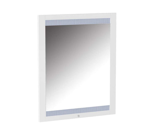 Chintaly - Moscow Modern White Laminate Framed Mirror w/ LED Light - MOSCOW-MIR veiw 1