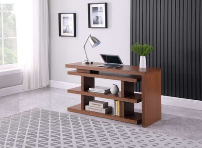 Chintaly - Motion Home Office Desk w/ Shelves - 6915-DSK-WAL veiw 1