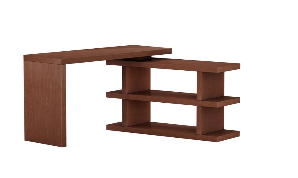 Chintaly - Motion Home Office Desk w/ Shelves - 6915-DSK-WAL veiw 5