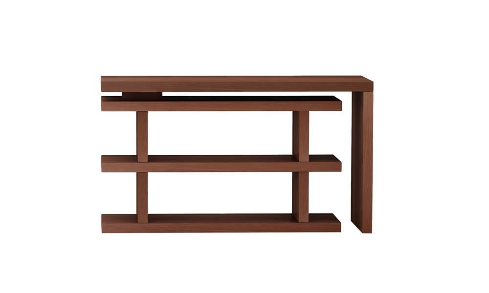 Chintaly - Motion Home Office Desk w/ Shelves - 6915-DSK-WAL veiw 8