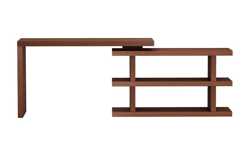 Chintaly - Motion Home Office Desk w/ Shelves - 6915-DSK-WAL veiw 9