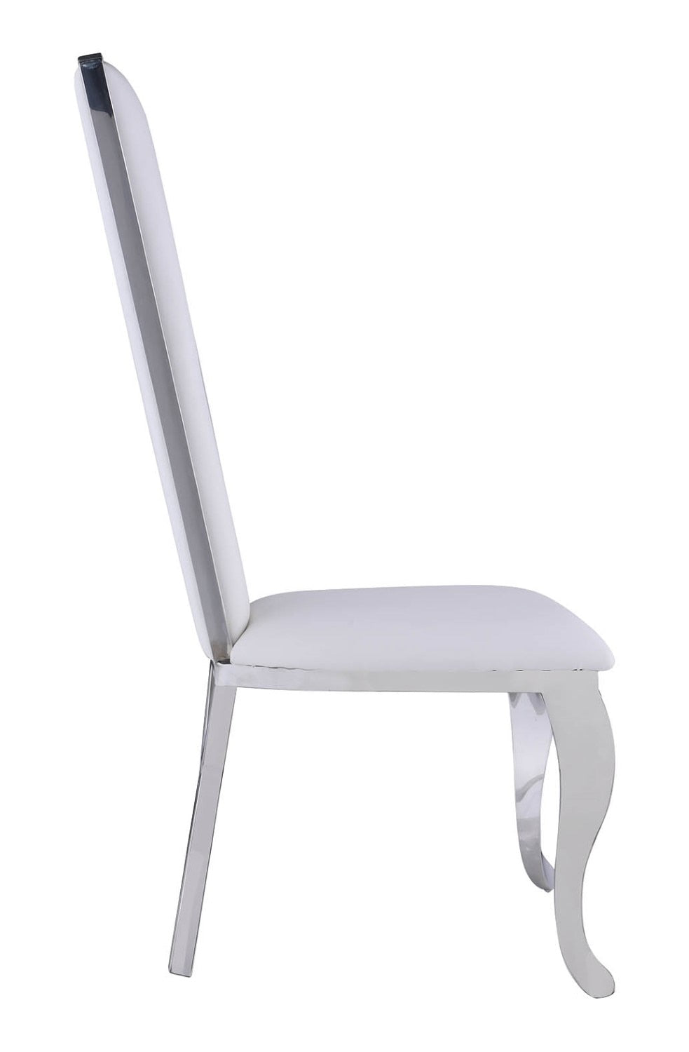 Chintaly - Nadia Contemporary High-Back Side Chair in White (Set of 2) - NADIA-SC-WHT-PU veiw 6