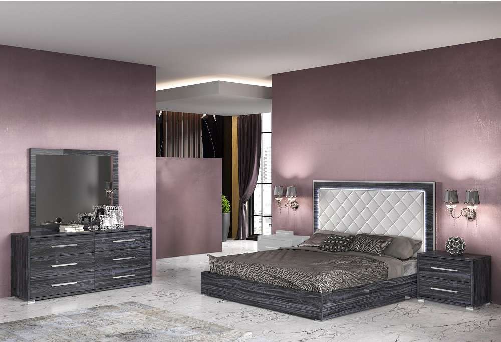 Chintaly - Naples - 4-Piece Queen Size Bedroom Set w/ Bed, Dresser, Mirror & Nightstand - NAPLES-QN-4PC veiw 1
