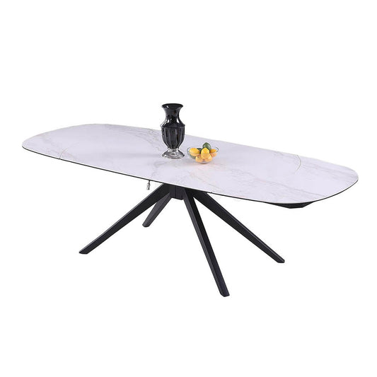 Chintaly - NICOLE - Contemporary Motion Extendable Dining Table - NICOLE-DT veiw 1
