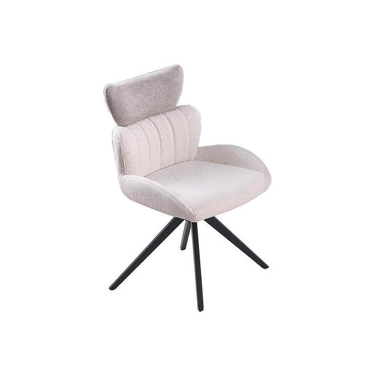 Chintaly - NICOLE - Contemporary Swivel Side Chair w/ Steel Base - 2 Per Box - NICOLE-SC-BLK-2TONE veiw 2
