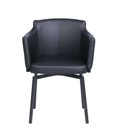 Chintaly - Pixie Modern Club Arm Chair w/ Memory Swivel (Set of 2) - DEMI-AC-BLK veiw 2