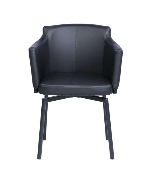 Chintaly - Pixie Modern Club Arm Chair w/ Memory Swivel (Set of 2) - DEMI-AC-BLK veiw 2