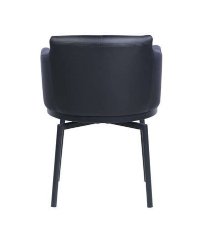 Chintaly - Pixie Modern Club Arm Chair w/ Memory Swivel (Set of 2) - DEMI-AC-BLK veiw 4