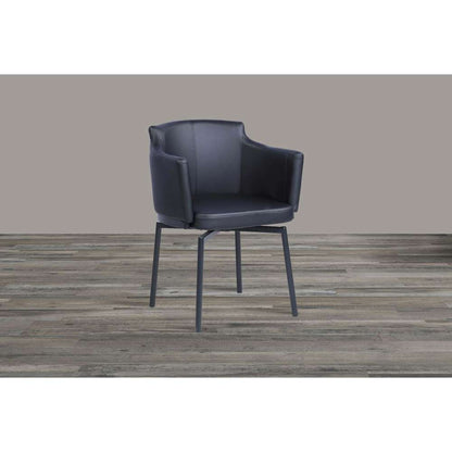 Chintaly - Pixie Modern Club Arm Chair w/ Memory Swivel (Set of 2) - DEMI-AC-BLK veiw 8