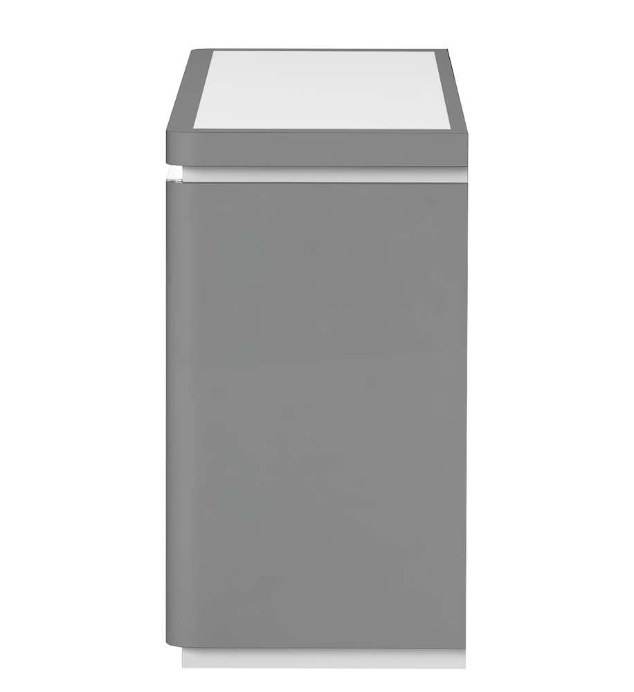 Chintaly - Rachel 2-Tone Contemporary Buffet w/ Tinted Glass Doors & LED Light - RACHEL-BUF veiw 4