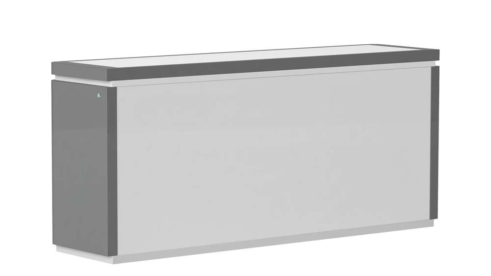 Chintaly - Rachel 2-Tone Contemporary Buffet w/ Tinted Glass Doors & LED Light - RACHEL-BUF veiw 5