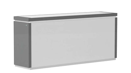 Chintaly - Rachel 2-Tone Contemporary Buffet w/ Tinted Glass Doors & LED Light - RACHEL-BUF veiw 5