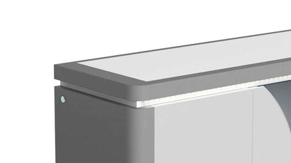 Chintaly - Rachel 2-Tone Contemporary Buffet w/ Tinted Glass Doors & LED Light - RACHEL-BUF veiw 7