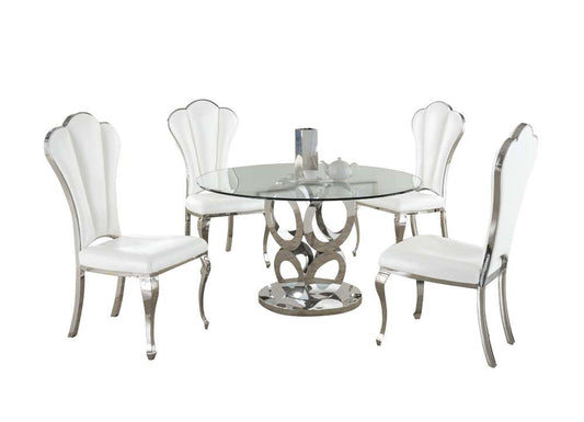 Chintaly - Raegan 5 Pieces Dining Set Table With 4 Side Chairs - RAEGAN-5PC veiw 1