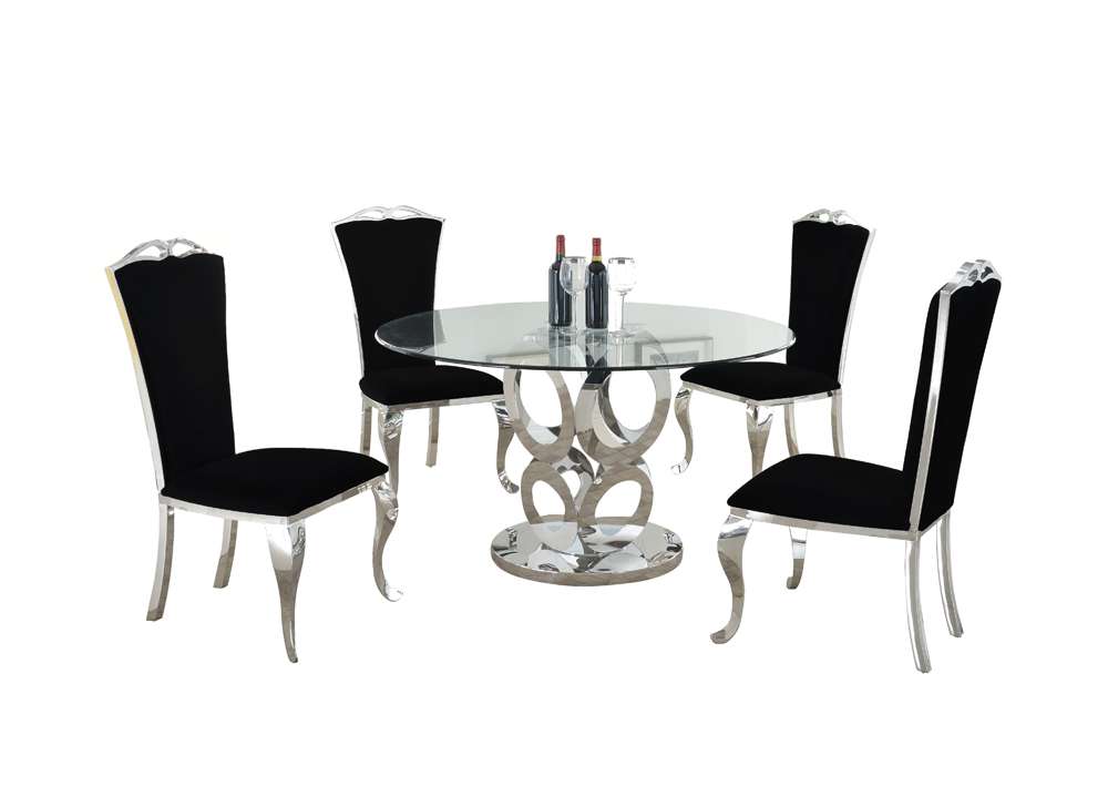 Chintaly - Raegan 5 Pieces Table With 4 Jamie Side Chairs - RAEGAN-JAMIE-5PC veiw 1