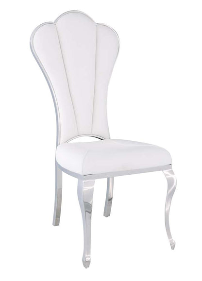 Chintaly - Raegan Shell Back Side Chair in White Fabric (Set of 2) - RAEGAN-SC-WHT veiw 1