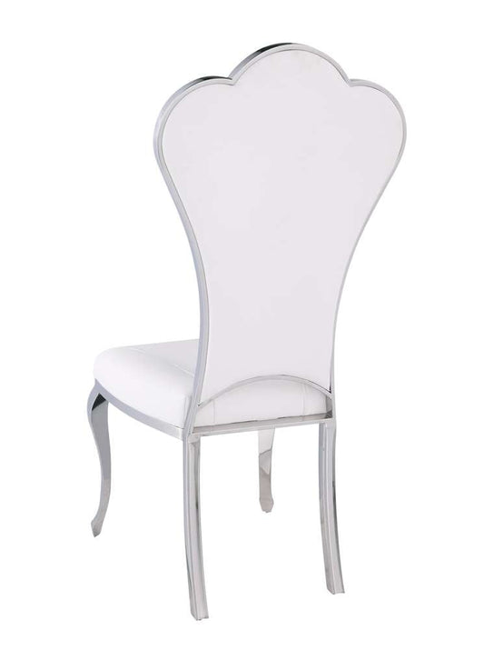 Chintaly - Raegan Shell Back Side Chair in White Fabric (Set of 2) - RAEGAN-SC-WHT veiw 2