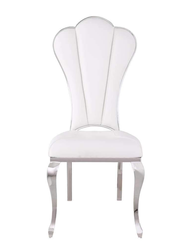 Chintaly - Raegan Shell Back Side Chair in White Fabric (Set of 2) - RAEGAN-SC-WHT veiw 3