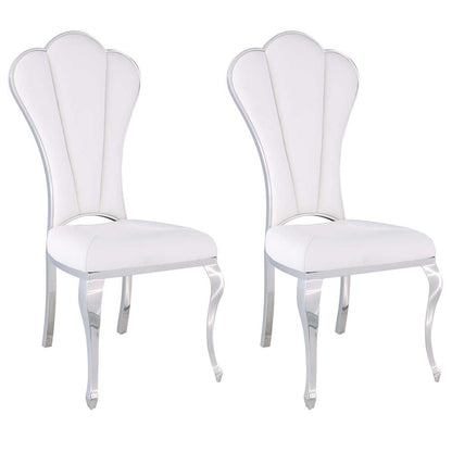 Chintaly - Raegan Shell Back Side Chair in White Fabric (Set of 2) - RAEGAN-SC-WHT veiw 6