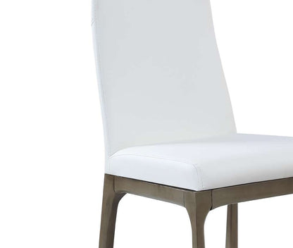 Chintaly - Rosario Modern Counter Stool w/ Solid Wood Base - ROSARIO-CS-GRY-WHT veiw 5