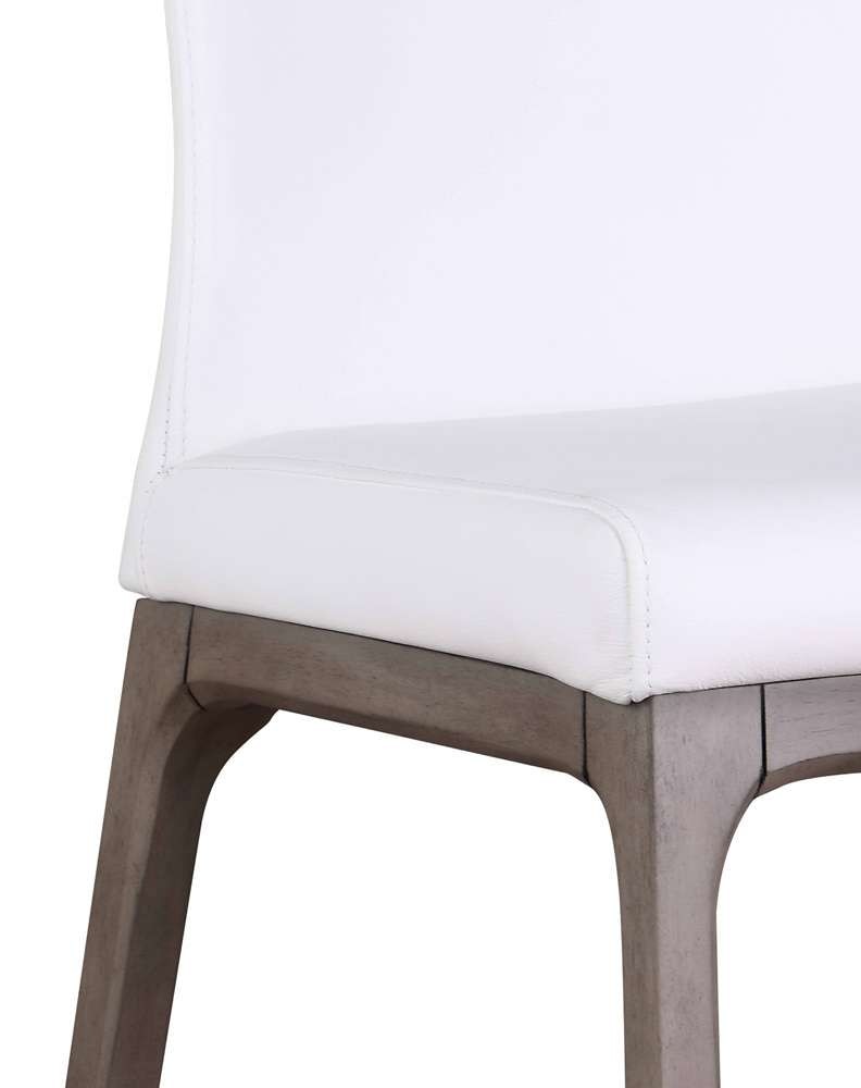 Chintaly - Rosario Modern Counter Stool w/ Solid Wood Base - ROSARIO-CS-GRY-WHT veiw 7