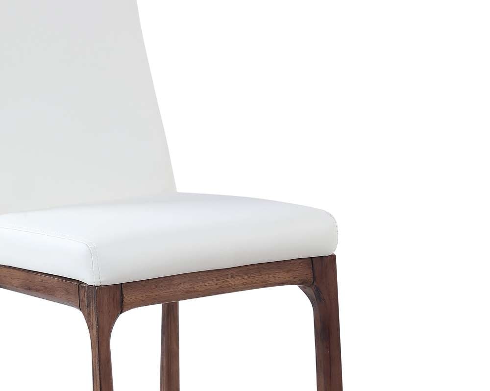 Chintaly - Rosario Modern Counter Stool w/ Solid Wood Base - ROSARIO-CS-WAL-WHT veiw 5