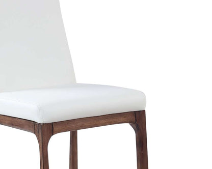 Chintaly - Rosario Modern Counter Stool w/ Solid Wood Base - ROSARIO-CS-WAL-WHT veiw 5