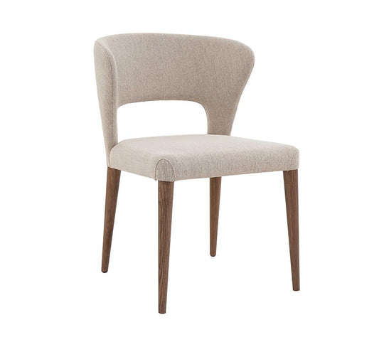 Chintaly - ROSE - Modern Curved Open-back Side Chair - (Set of 2) - ROSE-SC-WAL-TPE veiw 1
