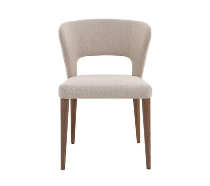 Chintaly - ROSE - Modern Curved Open-back Side Chair - (Set of 2) - ROSE-SC-WAL-TPE veiw 2