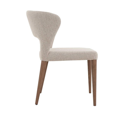 Chintaly - ROSE - Modern Curved Open-back Side Chair - (Set of 2) - ROSE-SC-WAL-TPE veiw 3