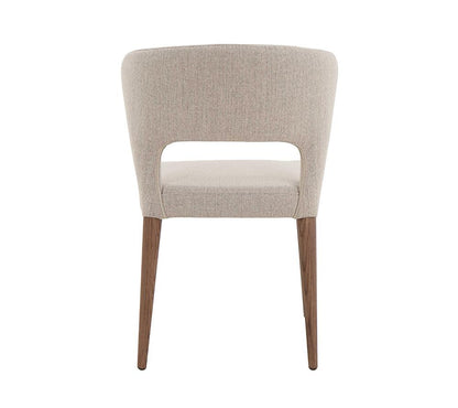Chintaly - ROSE - Modern Curved Open-back Side Chair - (Set of 2) - ROSE-SC-WAL-TPE veiw 4
